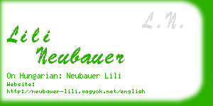 lili neubauer business card